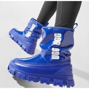 UGG CLASSIC BRELLAH MINI REGAL BLUE Platform Waterproof Ankle Boots WOMEN'S US 7